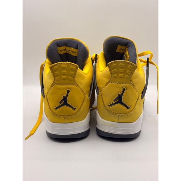 NIKE AIR JORDAN 4 Retro Lightning 2021 Tour Yellow Dark Blue Grey Sz 12 main image 9